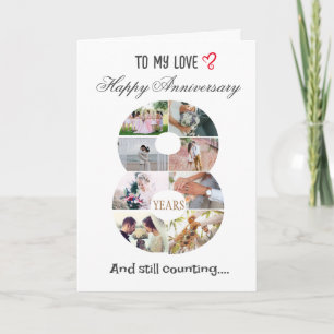 8 Year Wedding Anniversary Card