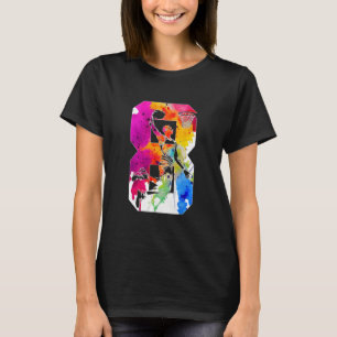 8 Years Number 8 Sketll 8th Birthday T-Shirt
