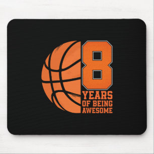 8 Years Of Being Awesome Sketll Lover 8th Birthday Mouse Pad