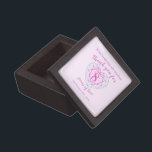 8 years of love tourmaline two tone pink thank you gift box<br><div class="desc">Simple outline heart stone effect line art graphic green to pink on light pink 8th Tourmaline Wedding Anniversary gift box. Customise with your own choice of name and relationship. Currently reads to my wonderful wife Thank you for 8 years of love. Ideal for an 8th anniversary tourmaline gemstone jewellery gift....</div>