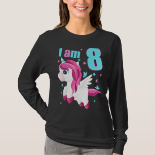 8 Years Old 8 Birthday Outfit Boy Girl Unicorn T-Shirt