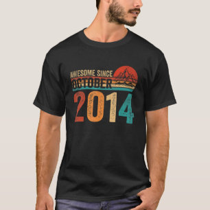 8 Years Old 8th Birthday Awesome Since October 20 T-Shirt