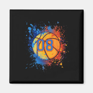 8 Years Old 8th Birthday Basketball Gift For Boys  Magnet