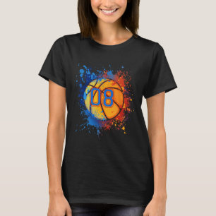 8 Years Old 8th Birthday Basketball Gift For Boys  T-Shirt
