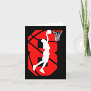8 years Old 8th Birthday Boy Basketball lovers  Card