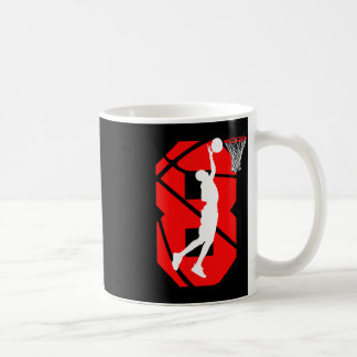 8 years Old 8th Birthday Boy Basketball lovers  Coffee Mug