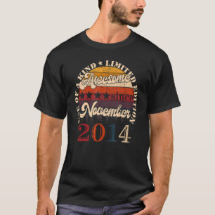 8 Years Old  Awesome Since November 2014 8th Birth T-Shirt