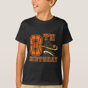 8 Years Old Basketball Player 8th Birthday Boy Son T-Shirt