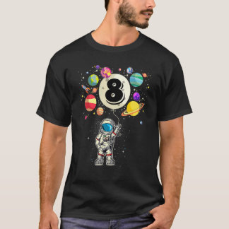 8 Years Old Birthday Boy Gifts Astronaut 8th Birth T-Shirt