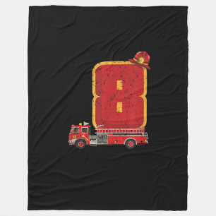 8 Years Old Birthday Boy Gifts Firefighter Fleece Blanket