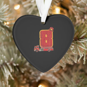 8 Years Old Birthday Boy Gifts Firefighter Ornament