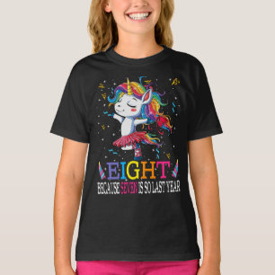 8 Years Old Birthday Girl Gifts Unicorn 8th Birthd T-Shirt