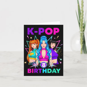 8 Years Old Birthday K P Kids 8th Birthday Girls K Card