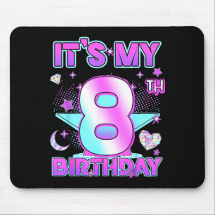 8 Years Old Birthday Kp Kids 8th Birthday Girls K- Mouse Pad