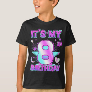 8 Years Old Birthday Kp Kids 8th Birthday Girls K- T-Shirt