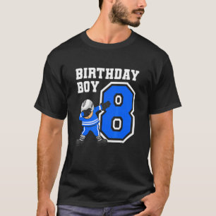 8 Years Old Boy Ice Hockey Player 8th Birthday Kid T-Shirt