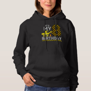 8 Years Old Boy It's My 8th Birthday Construction Hoodie