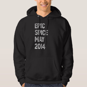 8 Years Old Epic Since May 2014 8th Birthday Boys  Hoodie