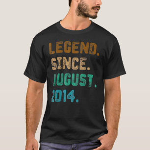 8 Years Old  Legend Since August 2014 8th Birthday T-Shirt