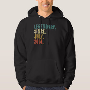 8 Years Old Legend Since July 2014 8th Birthday Hoodie