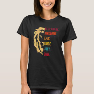 8 Years Old Legend Since July 2014 8th Birthday T-Shirt