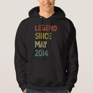 8 Years Old Legend Since May 2014 8th Birthday Boy Hoodie