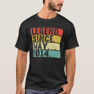 8 Years Old Legend Since May 2014 8Th Birthday Gif T-Shirt
