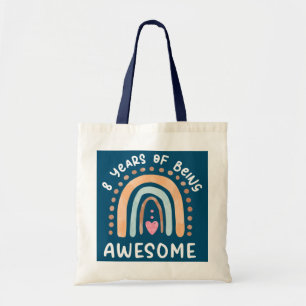 8 Years Old Rainbow Girl 8th Birthday Outfit Tote Bag