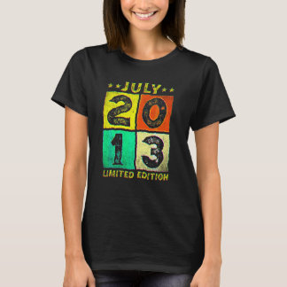 8 Years Old Vintage July 2013 8th Birthday T-Shirt