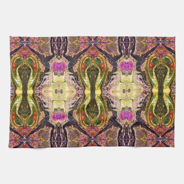 8 Yoga Warriors Kitchen Towel by Deprise (Horizontal)