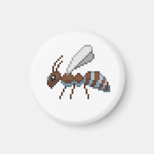 8Bit Retro Pixel Flying Ant Magnet
