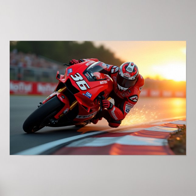 8K MotoGP Elite: High-Velocity Superbike Digital A Poster (Front)