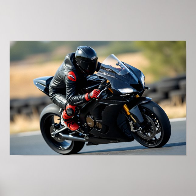 8K MotoGP Elite: High-Velocity Superbike Digital A Poster (Front)