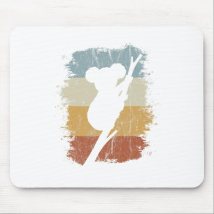 8os Retro Australian Marsupial Climbing Koala Silh Mouse Pad