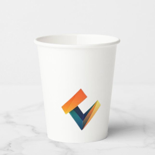 8oz Paper Cup logo designe. (Left)