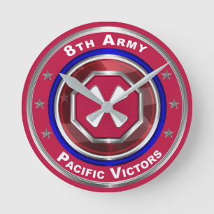 8th Army Customised Keepsake Round Clock