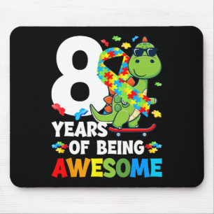 8th Autism Birthday Party Eight Year Old Autistic  Mouse Pad