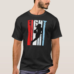 8th Basketball Birthday Retro Vintage Distressed R T-Shirt
