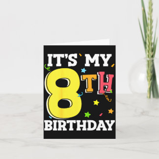 8th birthday 8 eight happy birthday boy or girls card