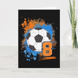 8th Birthday 8 Years Old Soccer Ll Card