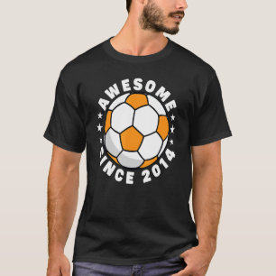 8th Birthday Awesome Since 2014 8 Years Old Soccer T-Shirt