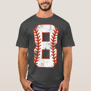 8th Birthday Baseball Eight 8 Year Old Boy Girl  T-Shirt