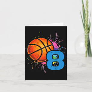 8th Birthday Basketball 8 Year Old Bday Srts Boys  Card