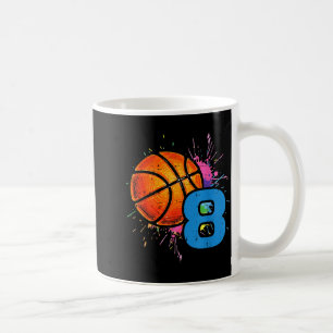 8th Birthday Basketball 8 Year Old Bday Srts Boys Coffee Mug