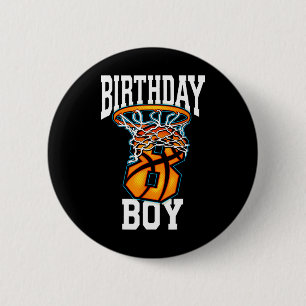 8th Birthday Basketball  8 Years Old Kids Gift 1 6 Cm Round Badge