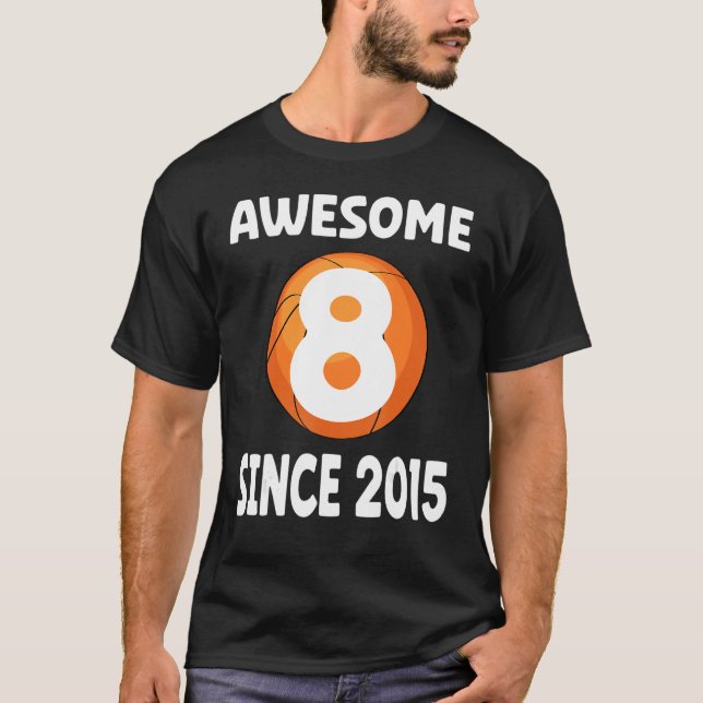 8th birthday basketball player T-Shirt (Front)