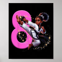 8th Birthday Black Girl Martial Arts Party Taekwon