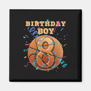 8th Birthday Boy Eight 8 Years Old Sketll Players Magnet