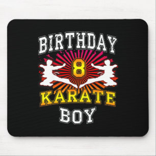 8th Birthday Boy - Karate 8 Years Old Kid Mouse Pad
