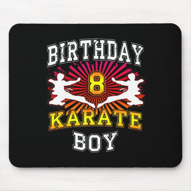 8th Birthday Boy - Karate 8 Years Old Kid  Mouse Pad (Front)